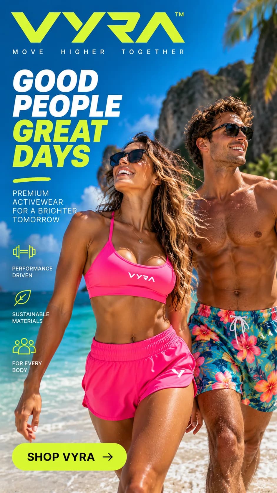 Example ad created by LoveRush for a fictional brand