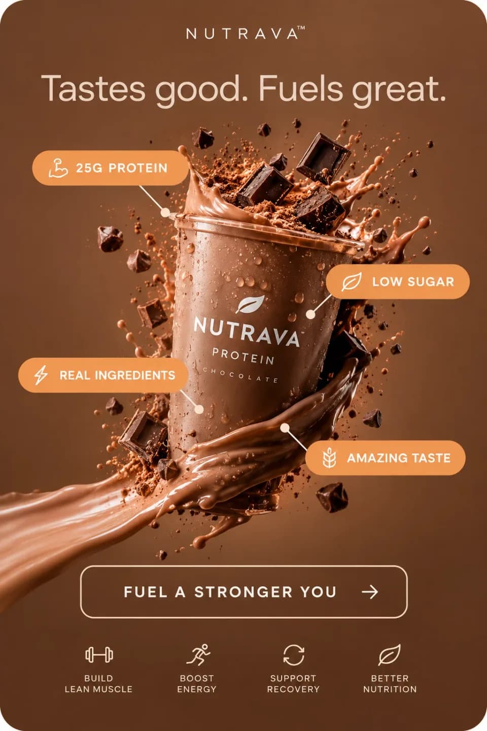 Example ad created by LoveRush for a fictional brand